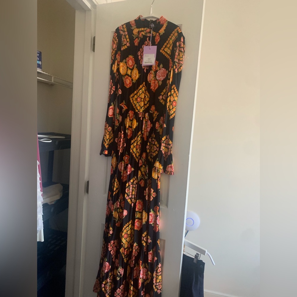 La double J floral long sleeve dress